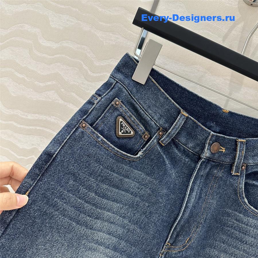 Pra*a blue denim shorts