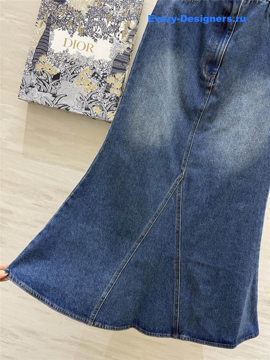 D10r fishtail denim skirt