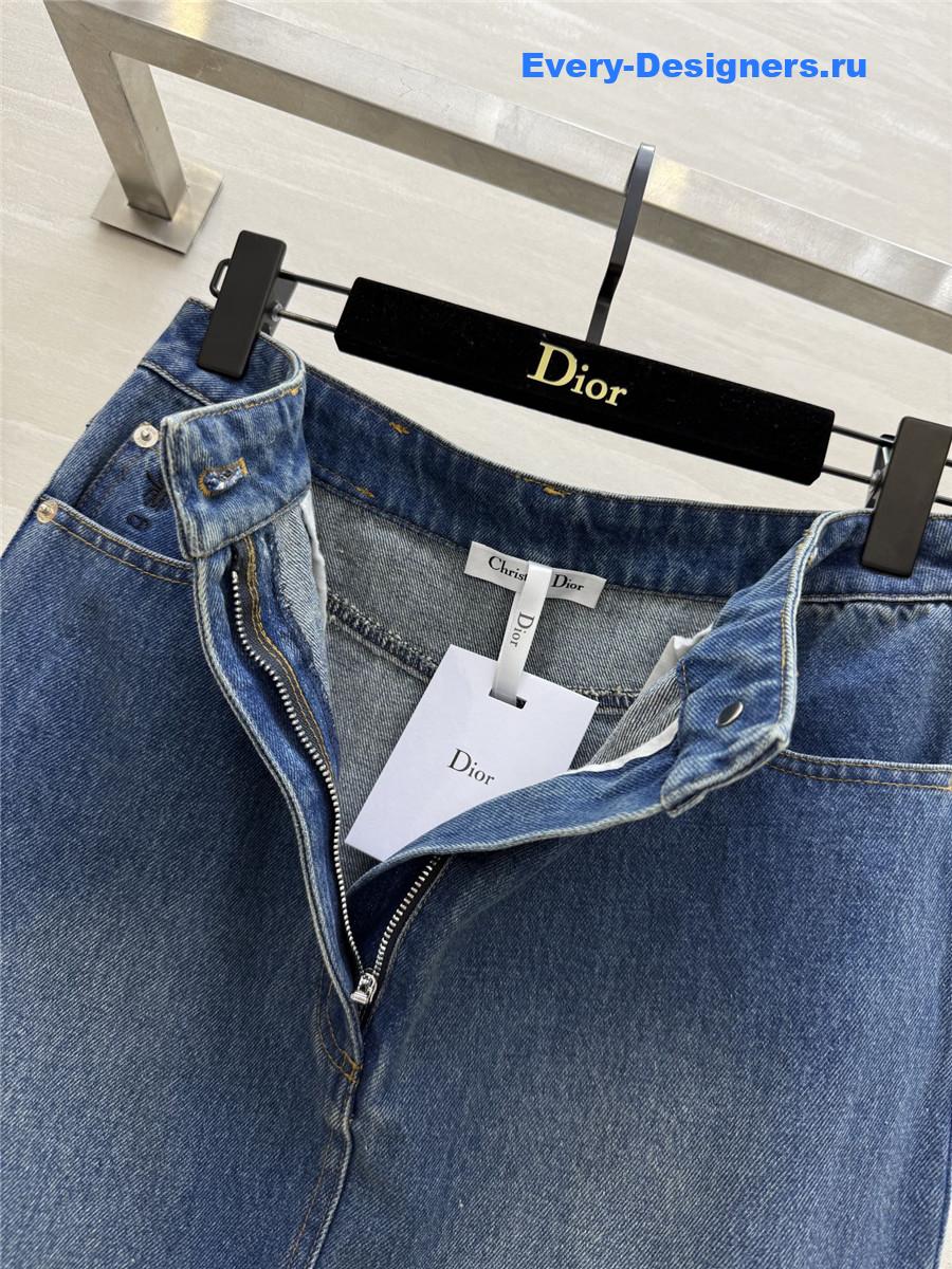 D10r fishtail denim skirt