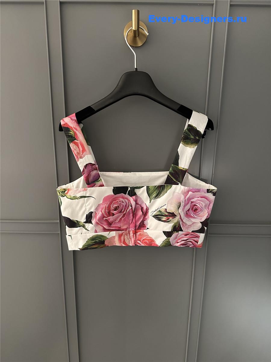 Dolce & Gabbana Tweed Crop Top