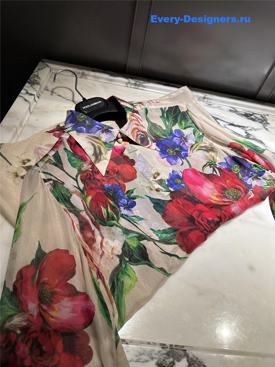 Dolce & Gabbana Floral Silk Shirt