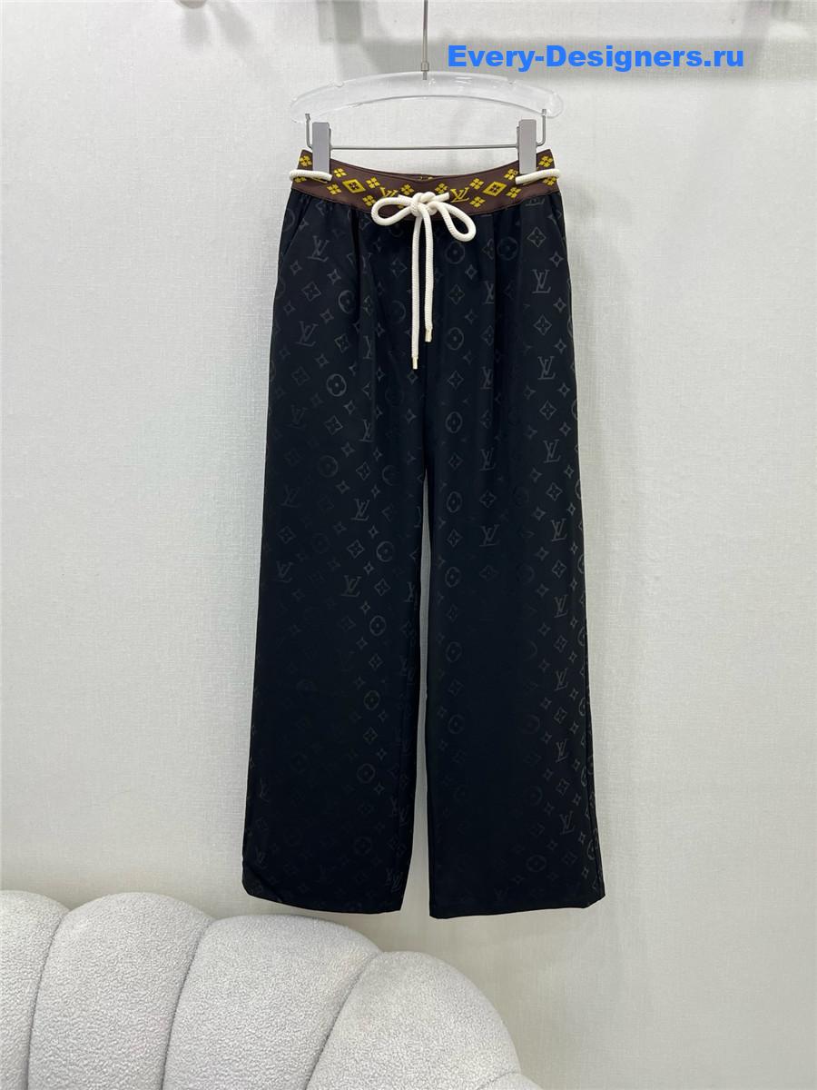 l0vis Vvtt0n monogram wide-leg trousers
