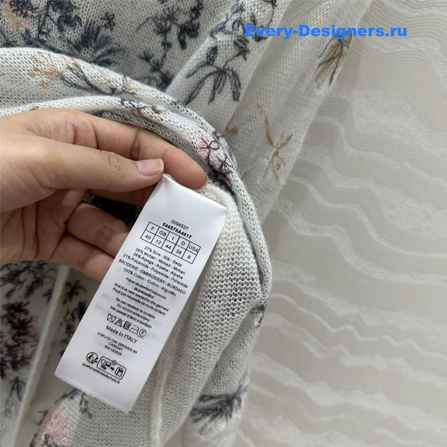 D10r silk mohair flower cardigan