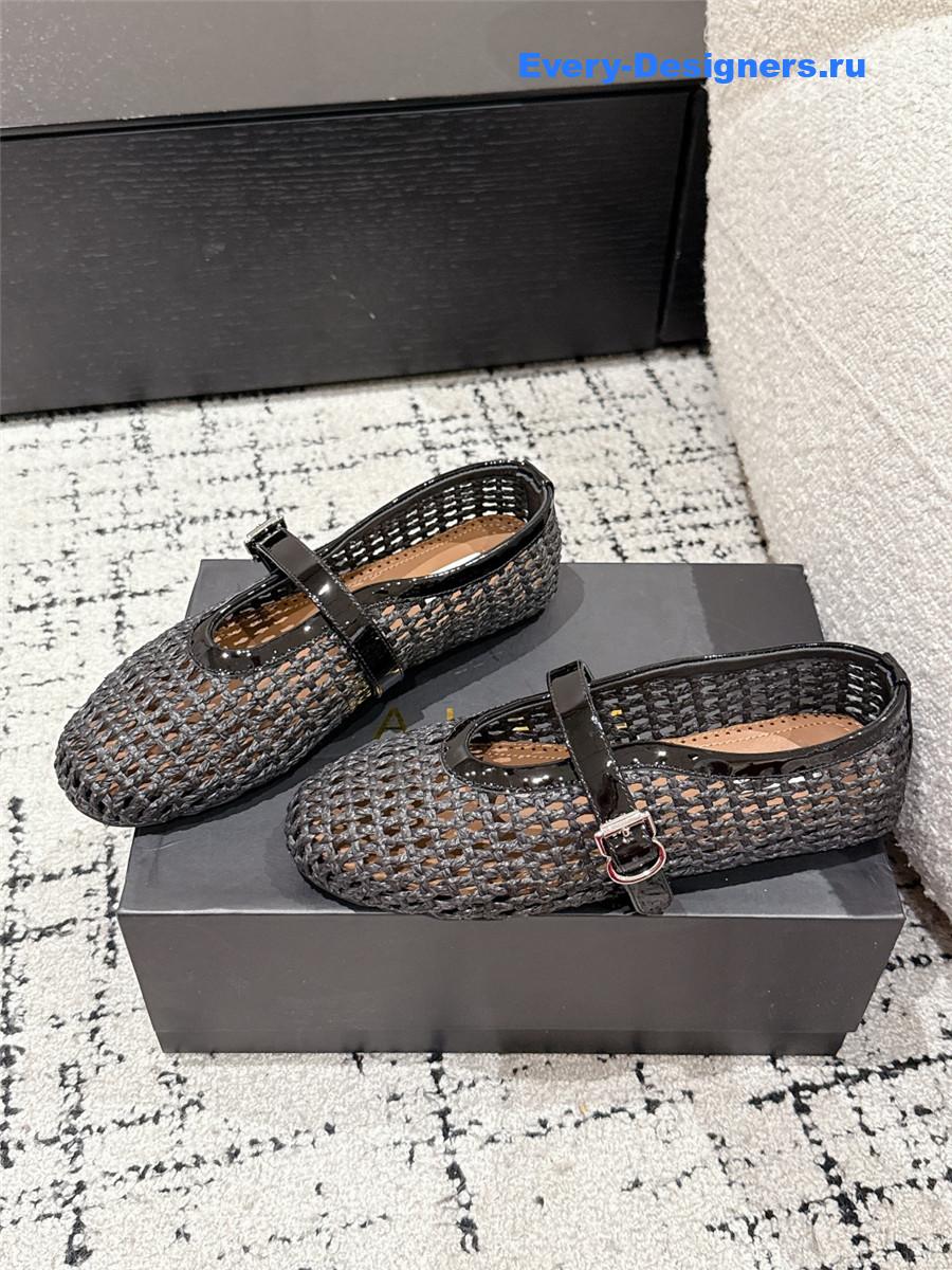 Alaïa Black Mesh Ballet Flats