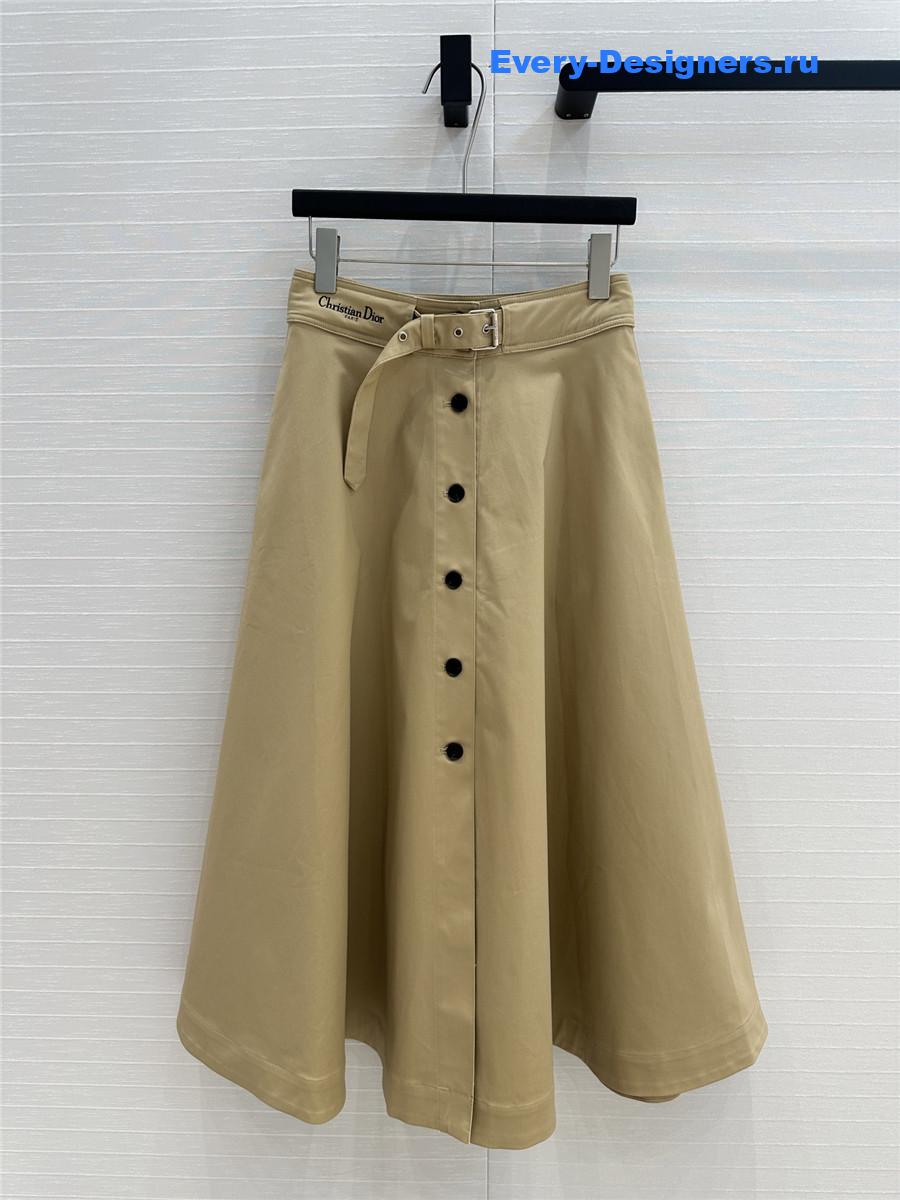 D10r brown belted skirt