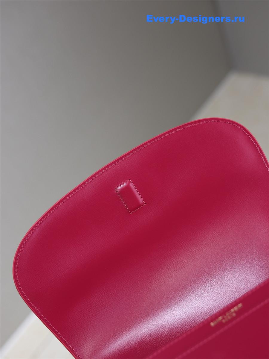 Sa1nt Lau*nt voltaire mini leather shoulder bag in fuchsia
