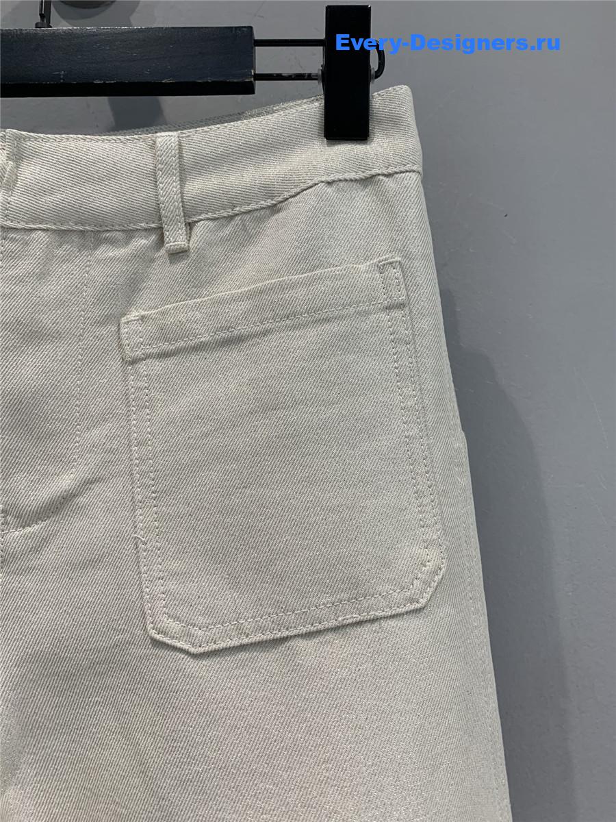 D10r bee embroidered high-waist jeans