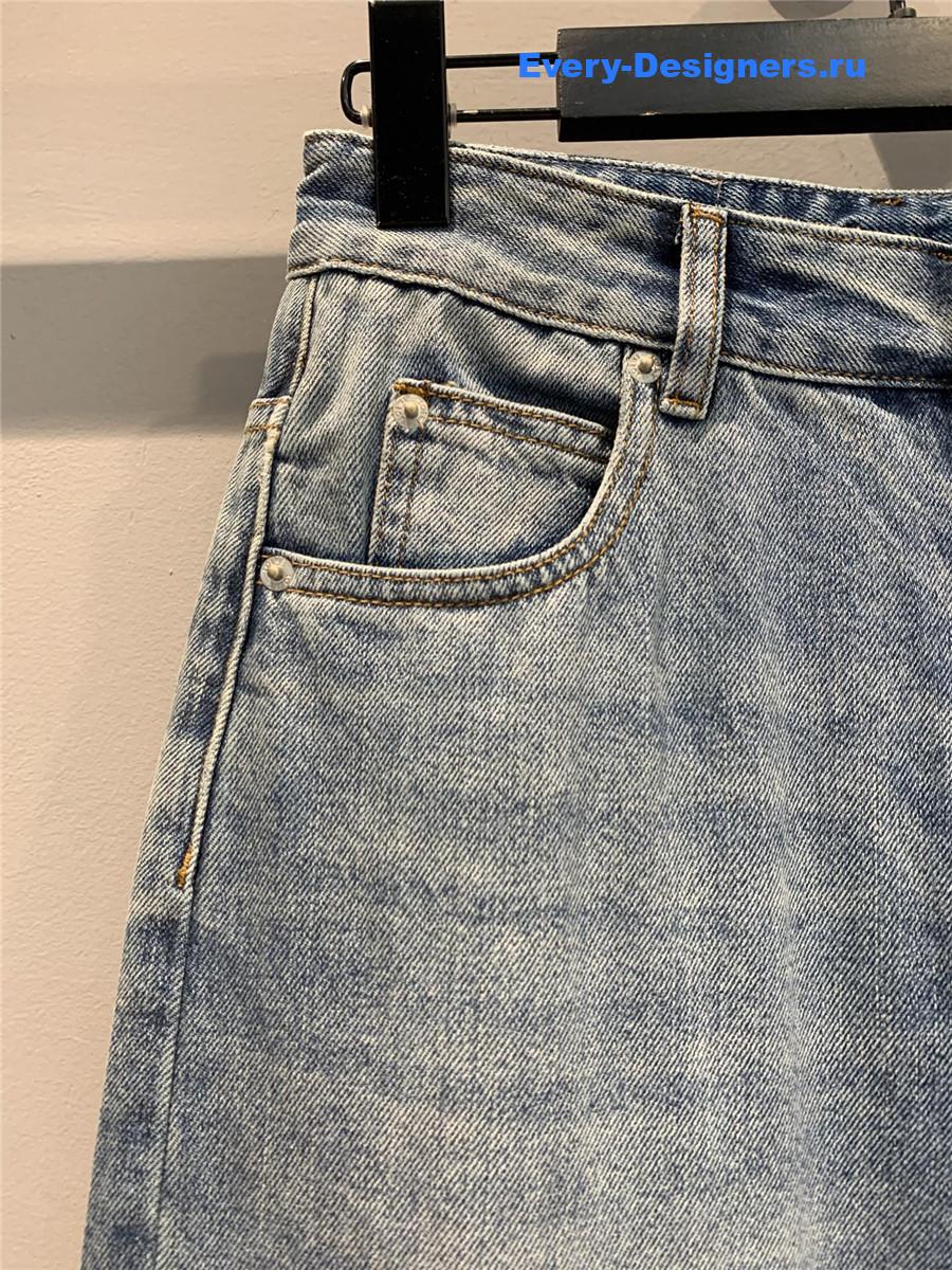 L0ew* light blue anagram jeans