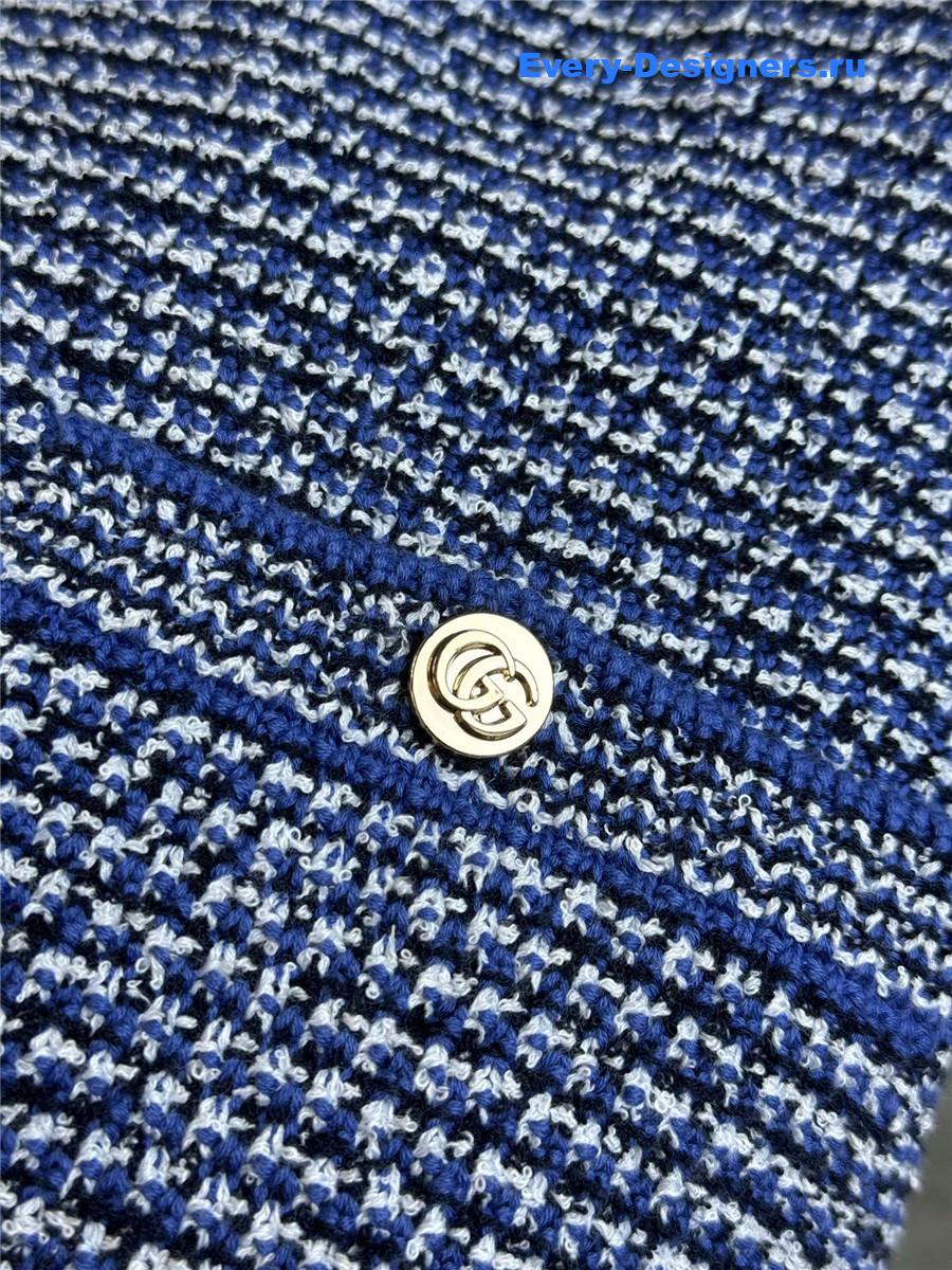 Gvc*1 striped bouclé mini dress