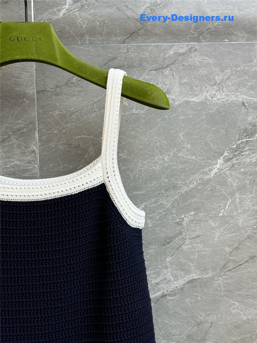 Gvc*1 navy crochet mini dress