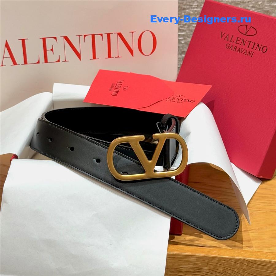 Va1e*ntin0 gold vlogo black belt