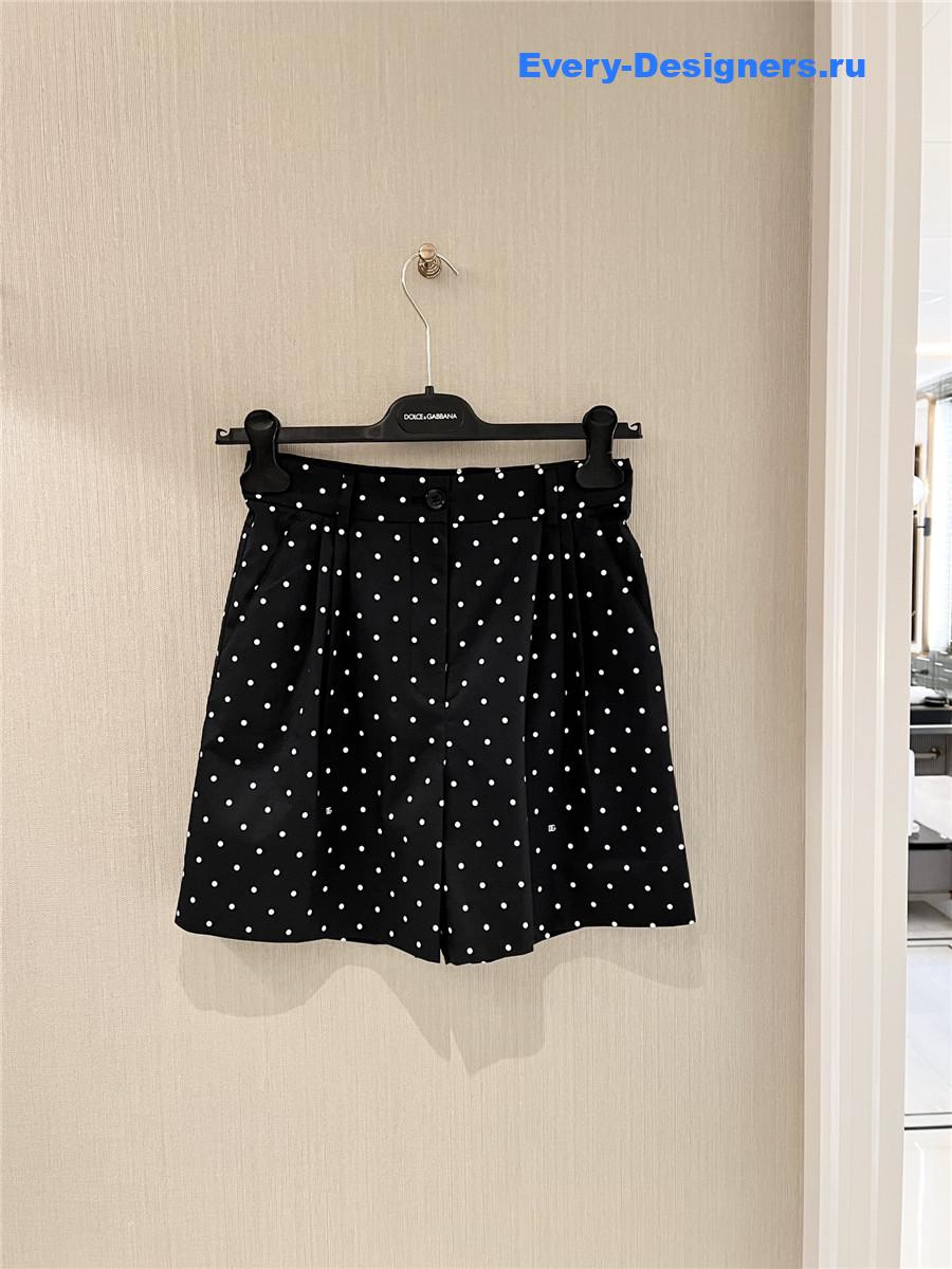 Dolce & Gabbana Polka-Dot Cotton Shorts