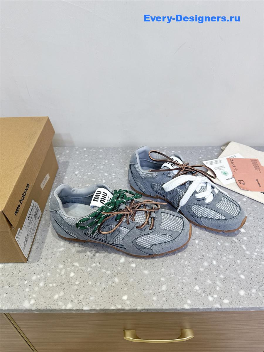 Miu Miu x New Balance 530 SL Light Blue Suede Sneakers