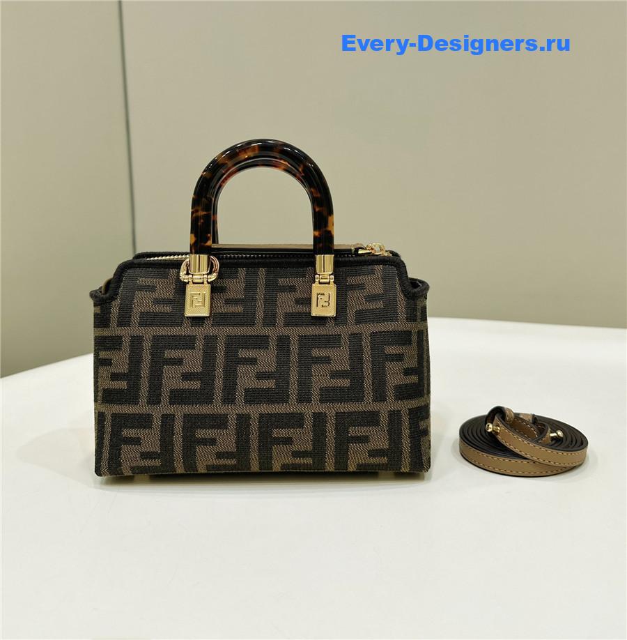 F**di small brown ff boston bag