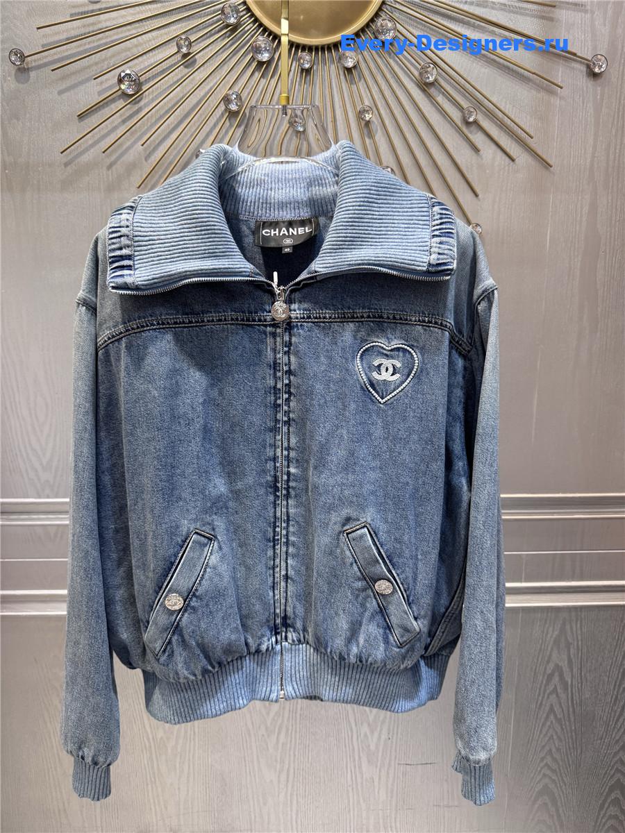 Ch**el embroidered denim blouson