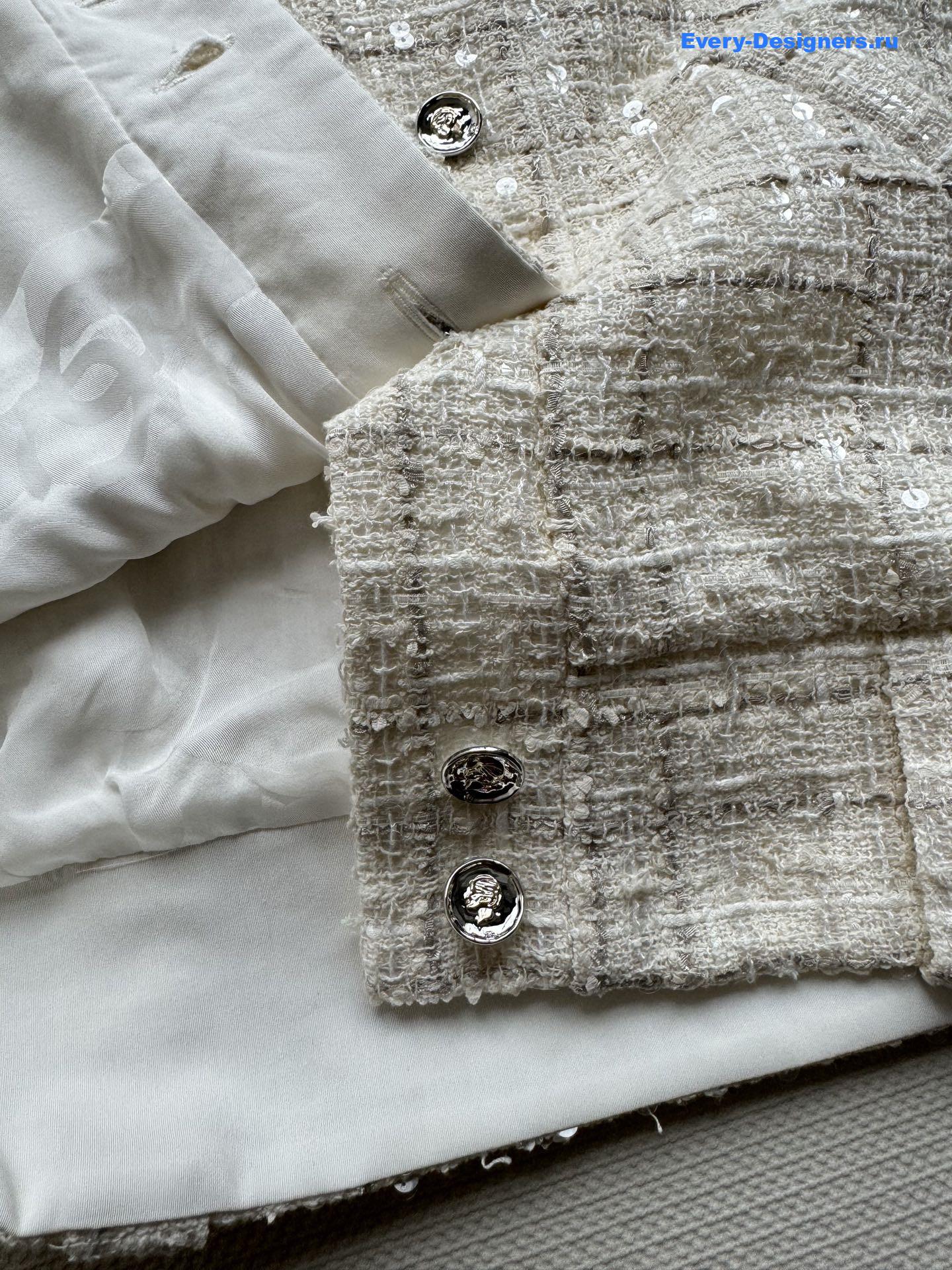Ch**el tweed sequin vest