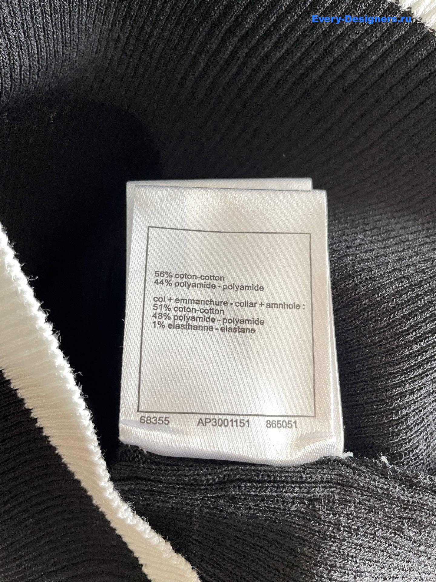 Ch**el black embroidered t-shirt