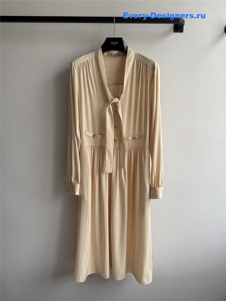 Ce1i*e lavallière silk dress