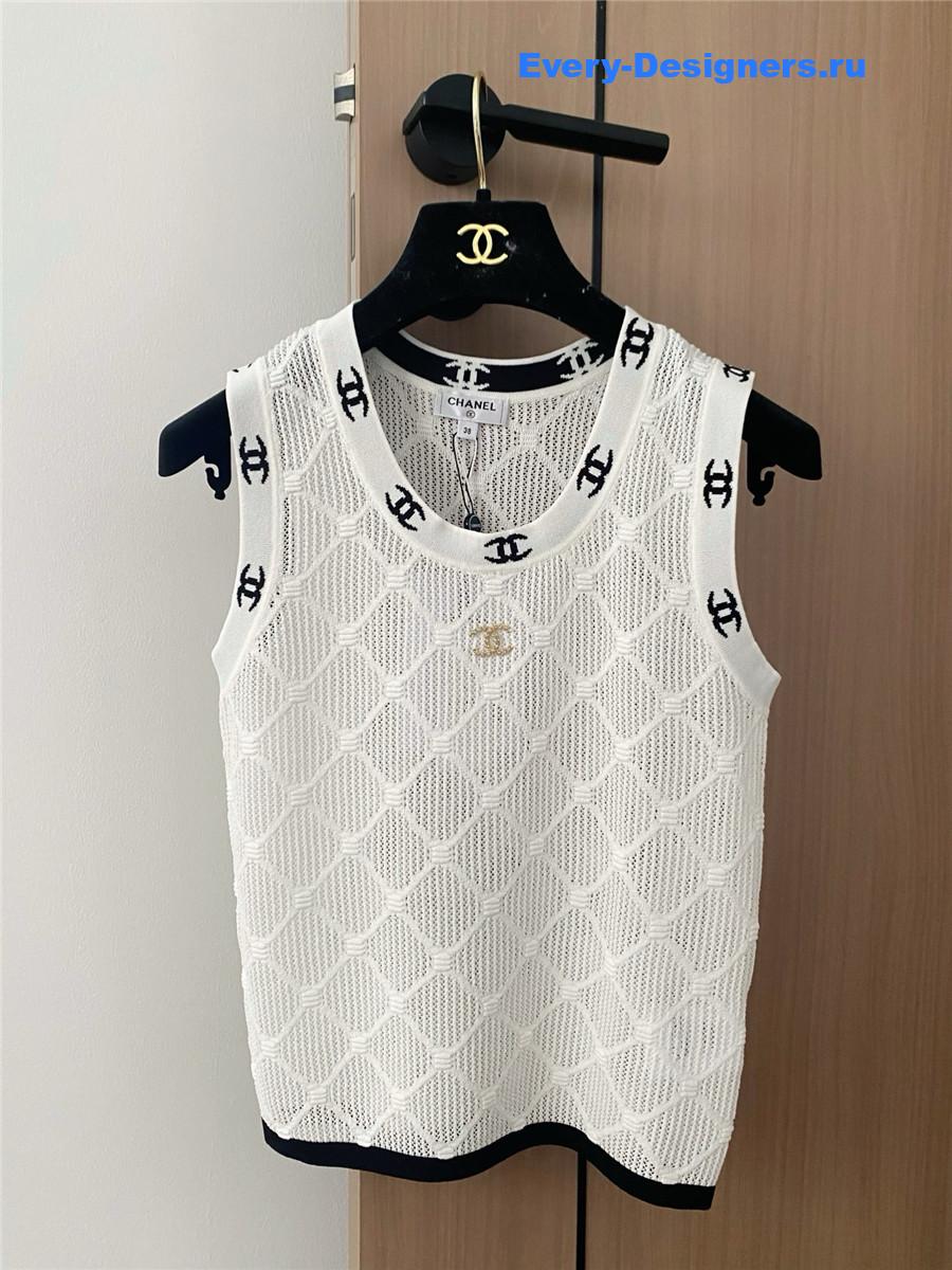 Ch**el cc hollow knit vest