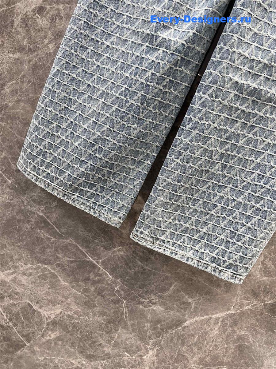 Va1e*ntin0 jacquard denim jeans