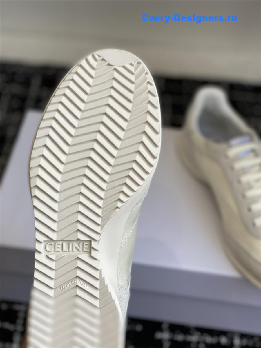 Ce1i*e racer beige low-top sneakers