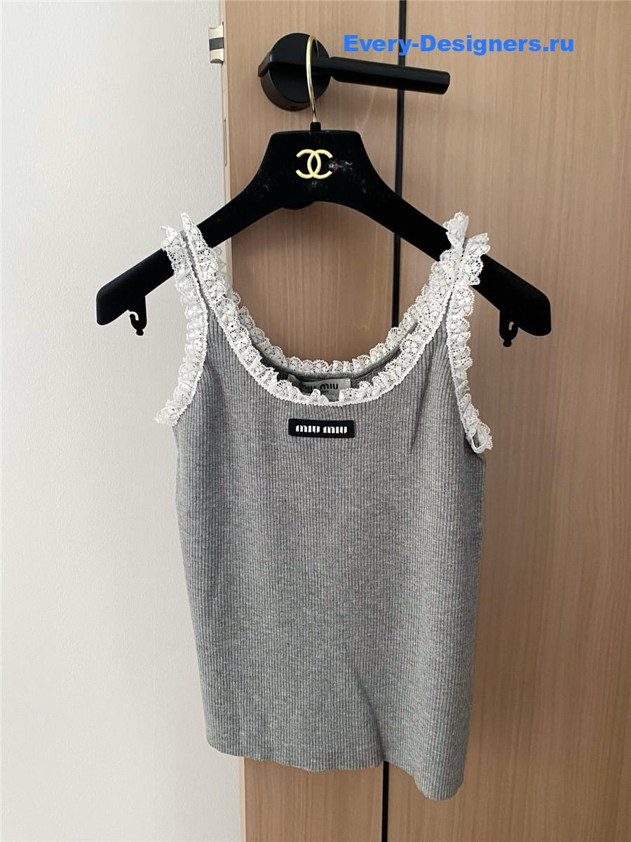 Miu Miu Grey Lace Vest