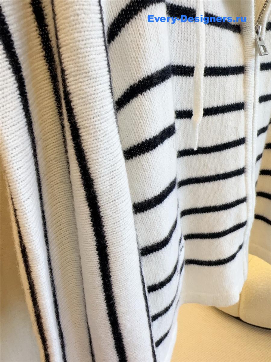 D10r striped wool cardigan