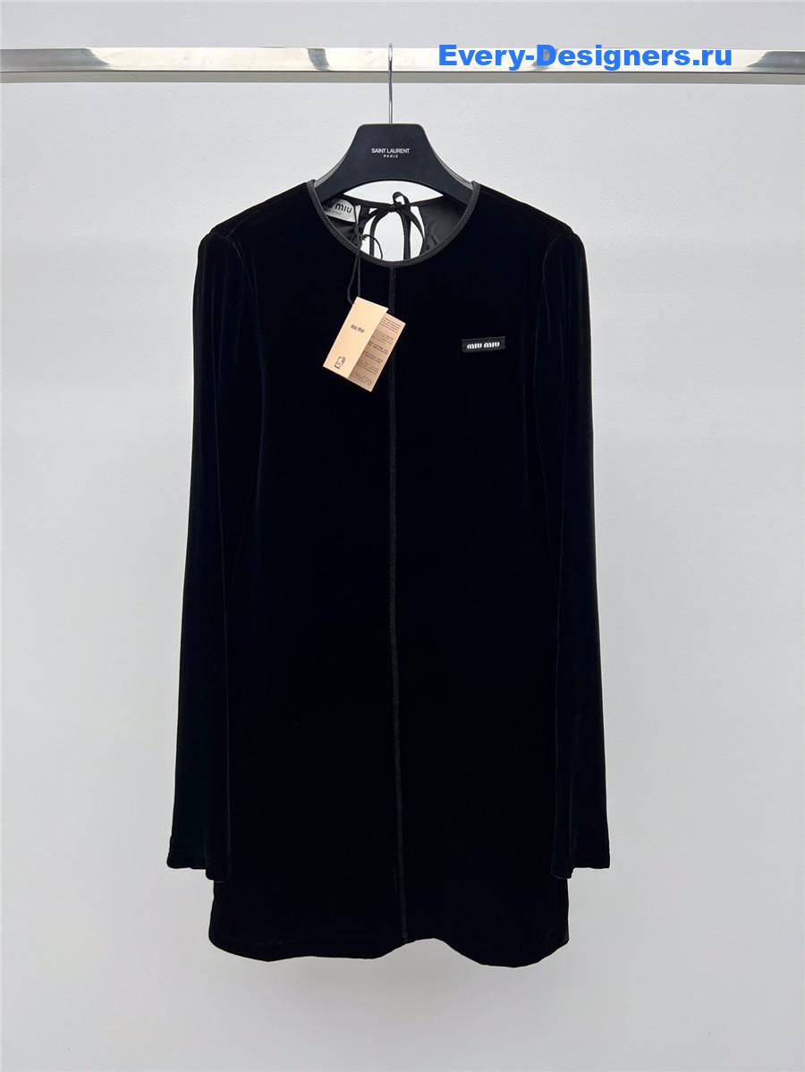 Miu Miu Black Velvet Minidress