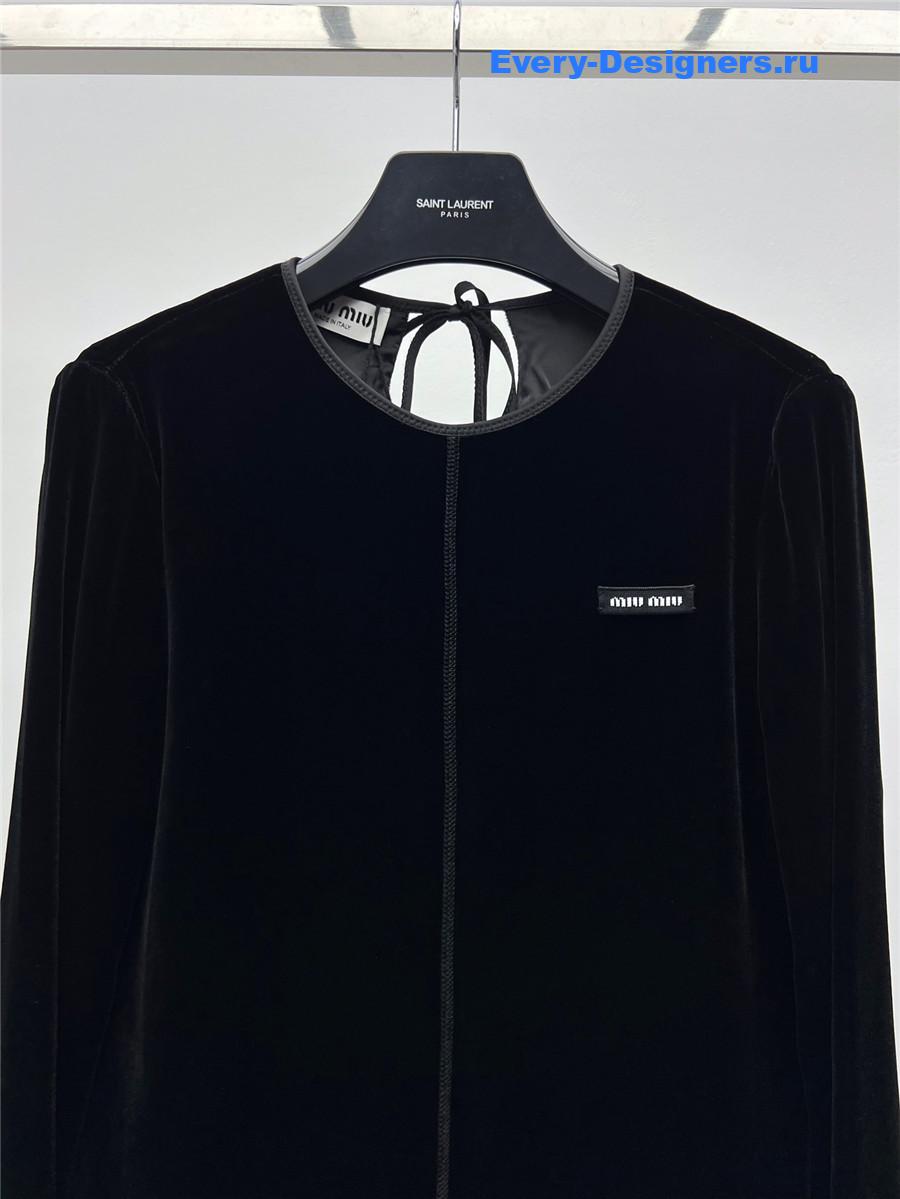 Miu Miu Black Velvet Minidress