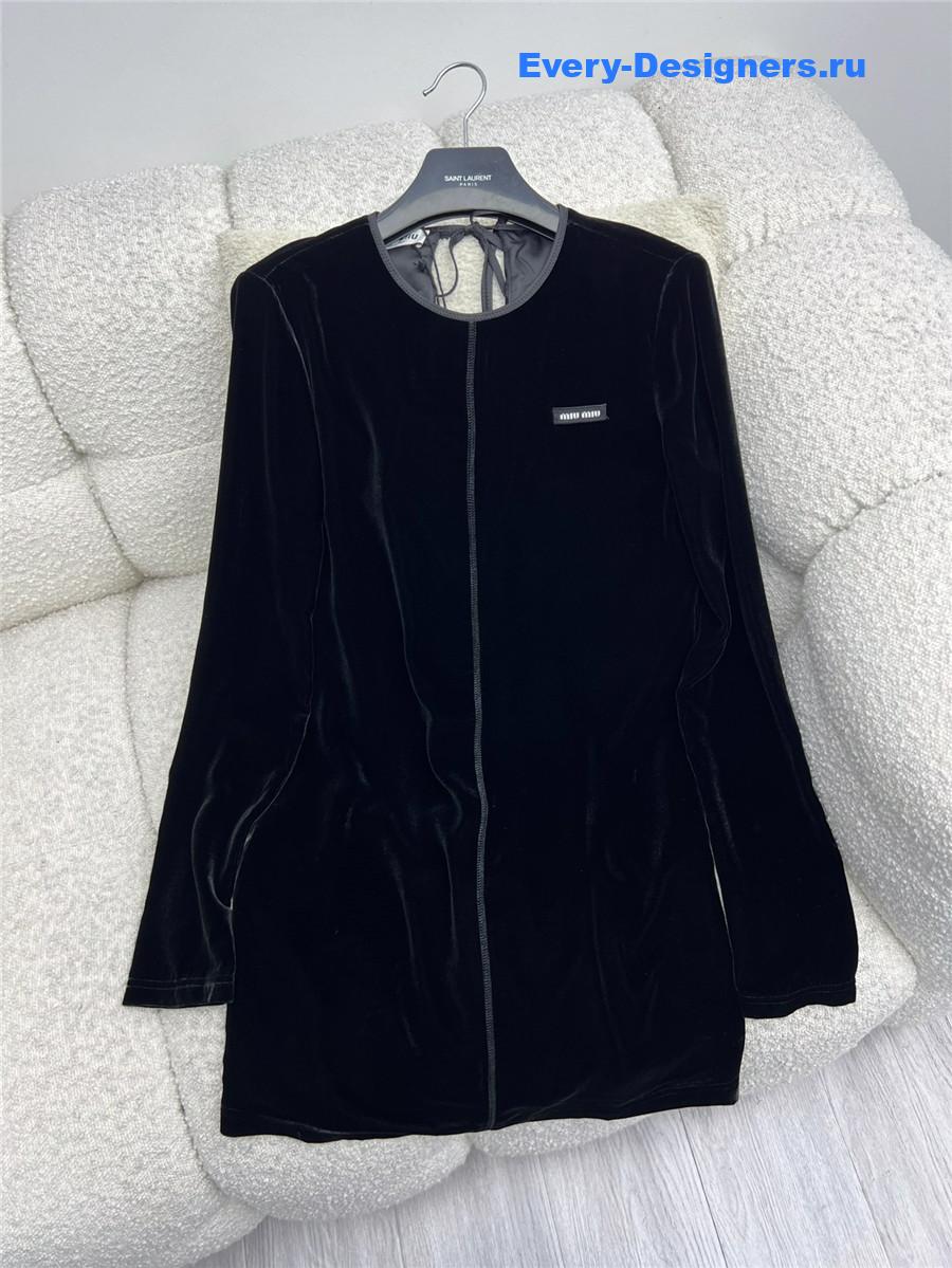 Miu Miu Black Velvet Minidress