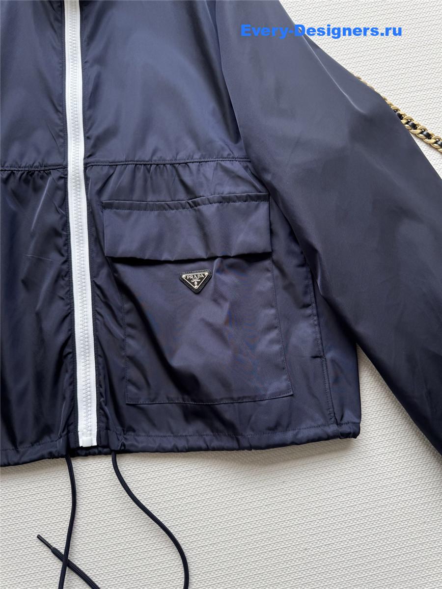 Pra*a blue re-nylon blouson jacket