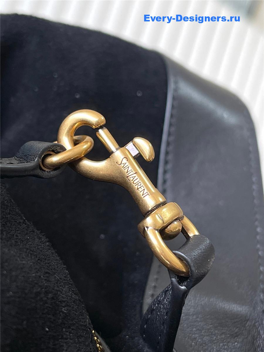 Sa1nt Lau*nt y large hobo in black leather