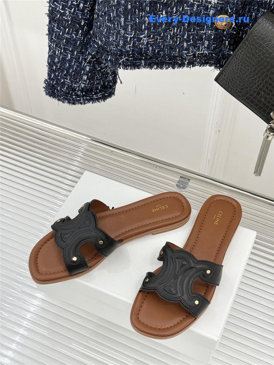 Ce1i*e triomphe leather mules in black