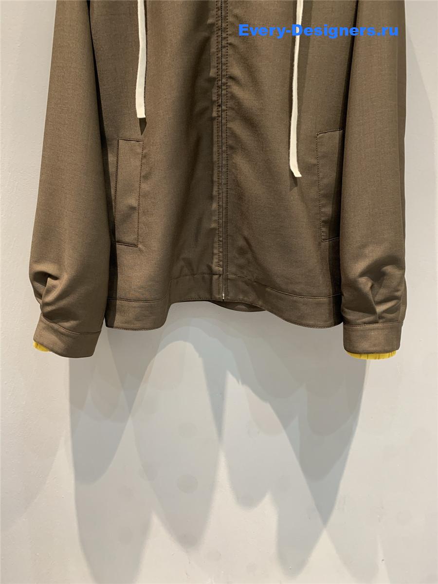 Miu Miu Peat Brown Blouson Jacket