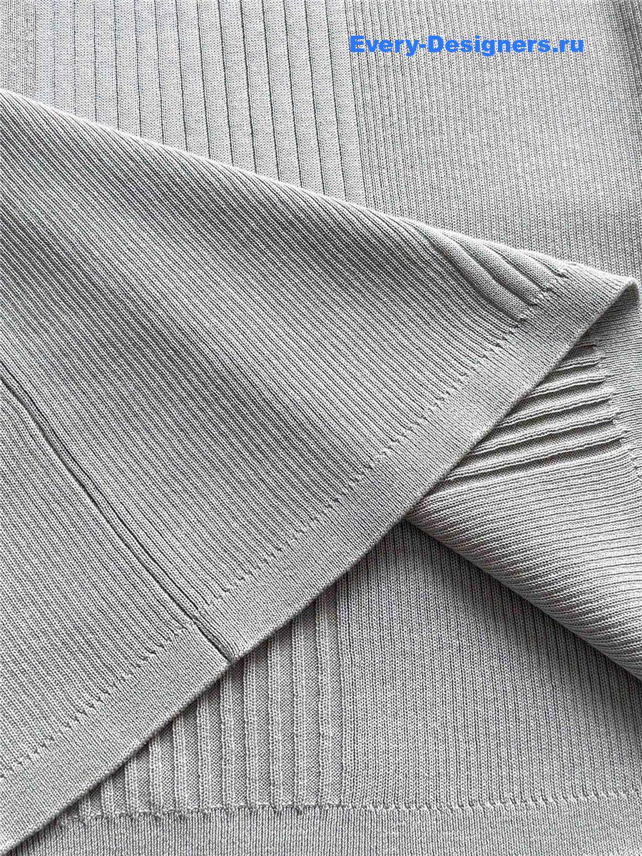 Ch**el grey knit rhinestone vest