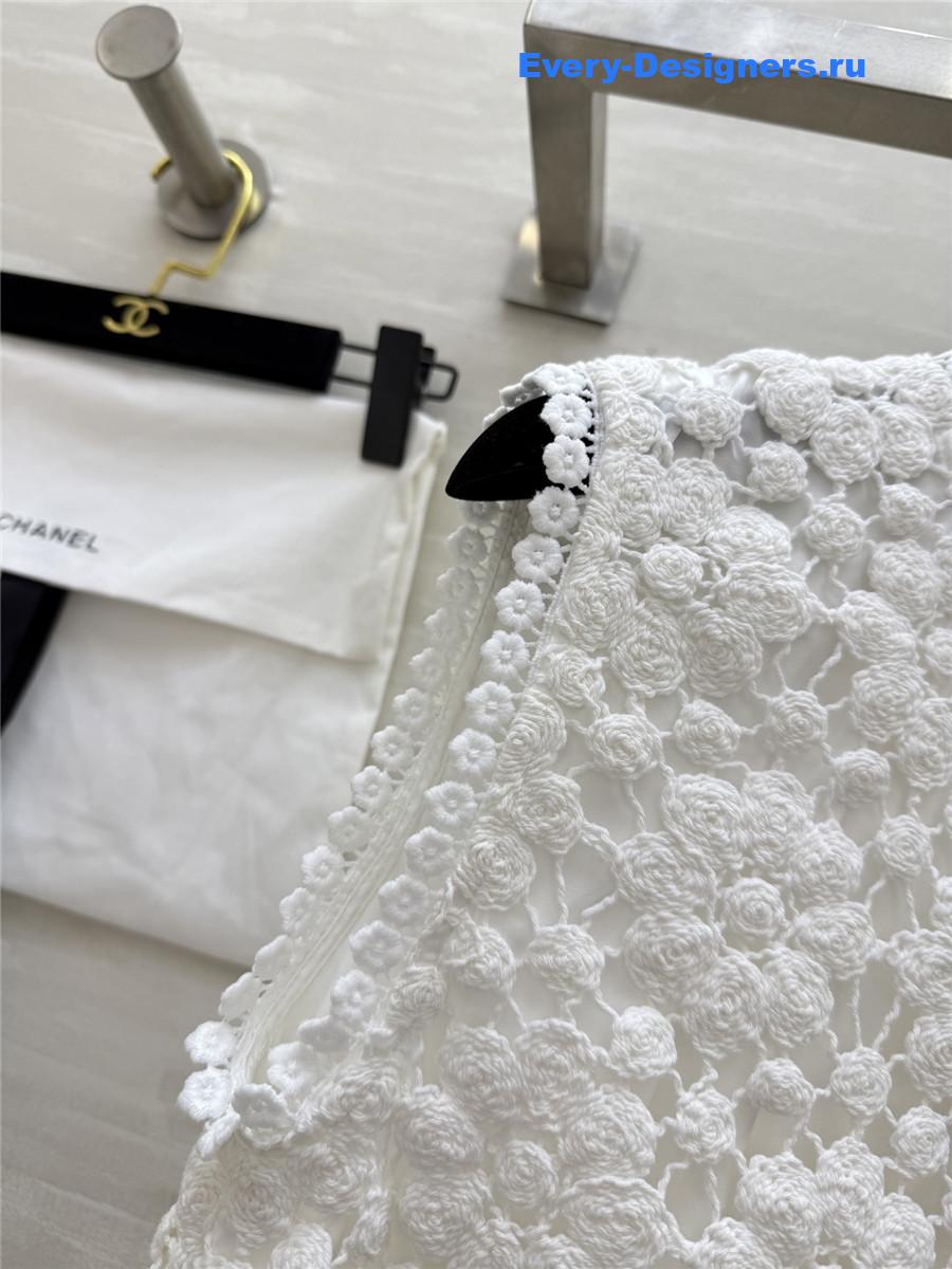 Ch**el white crochet vest top