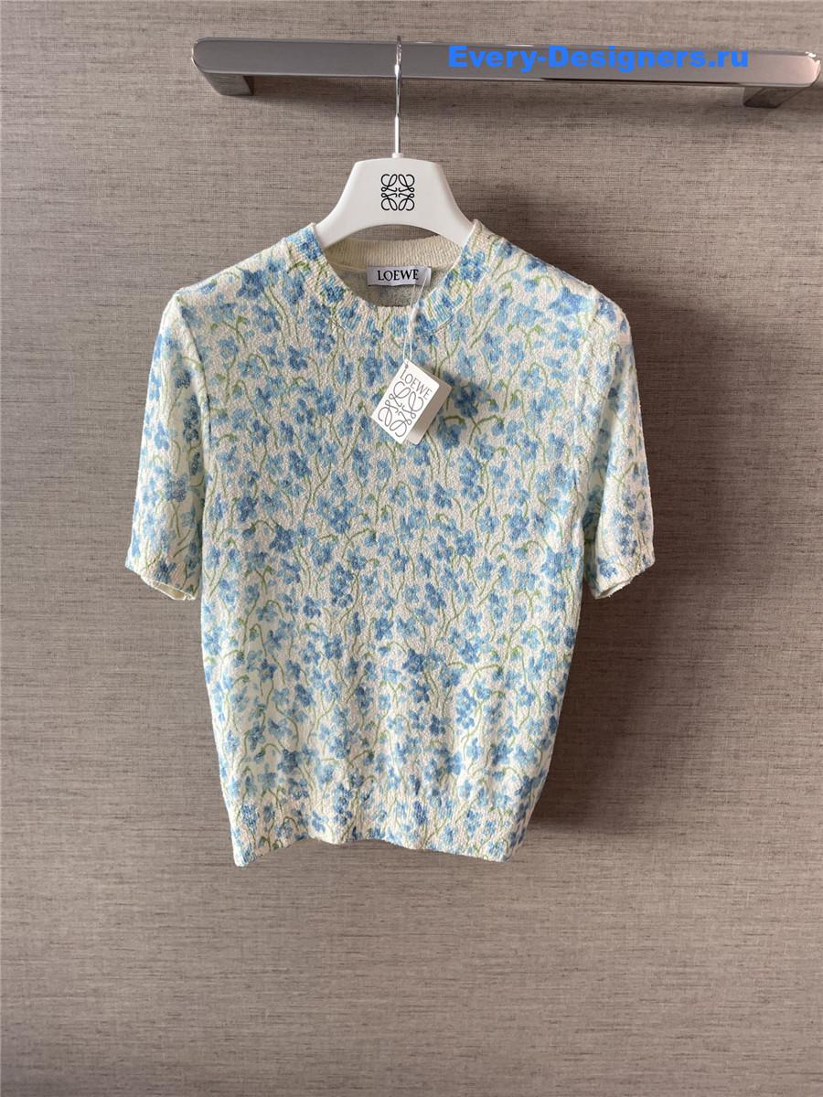 L0ew* floral knit tee