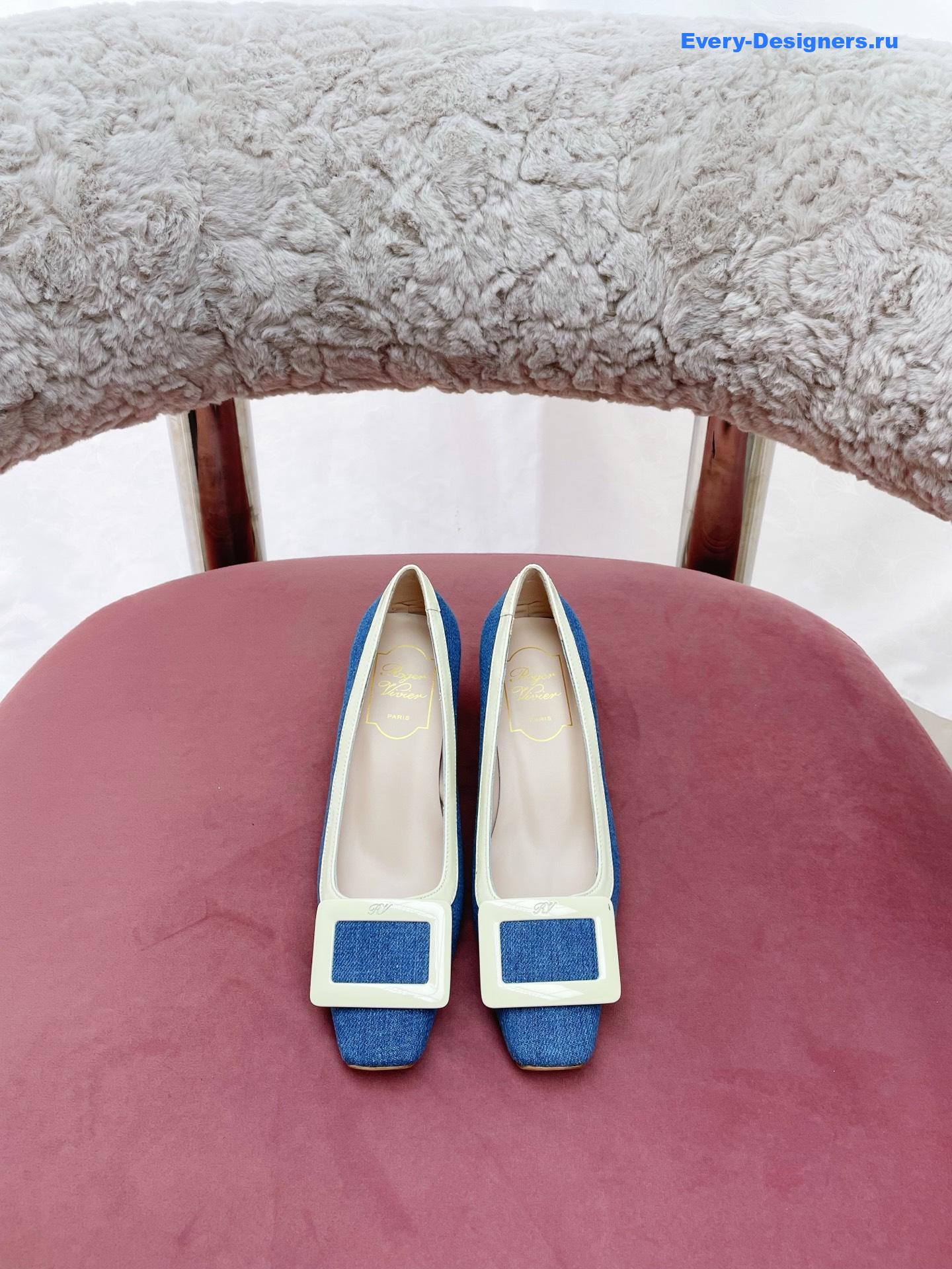 roger u1u1er denim pumps