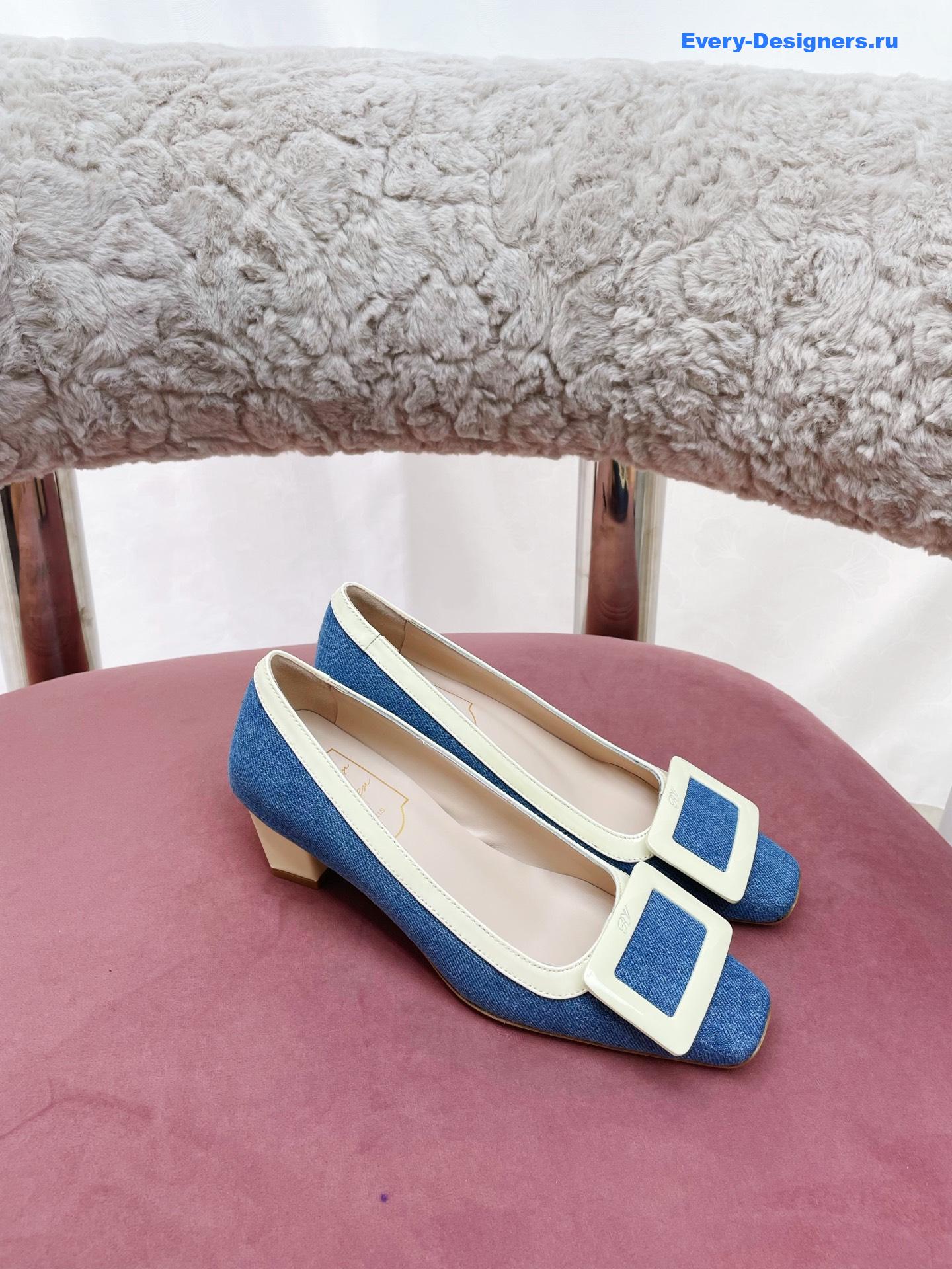 roger u1u1er denim pumps