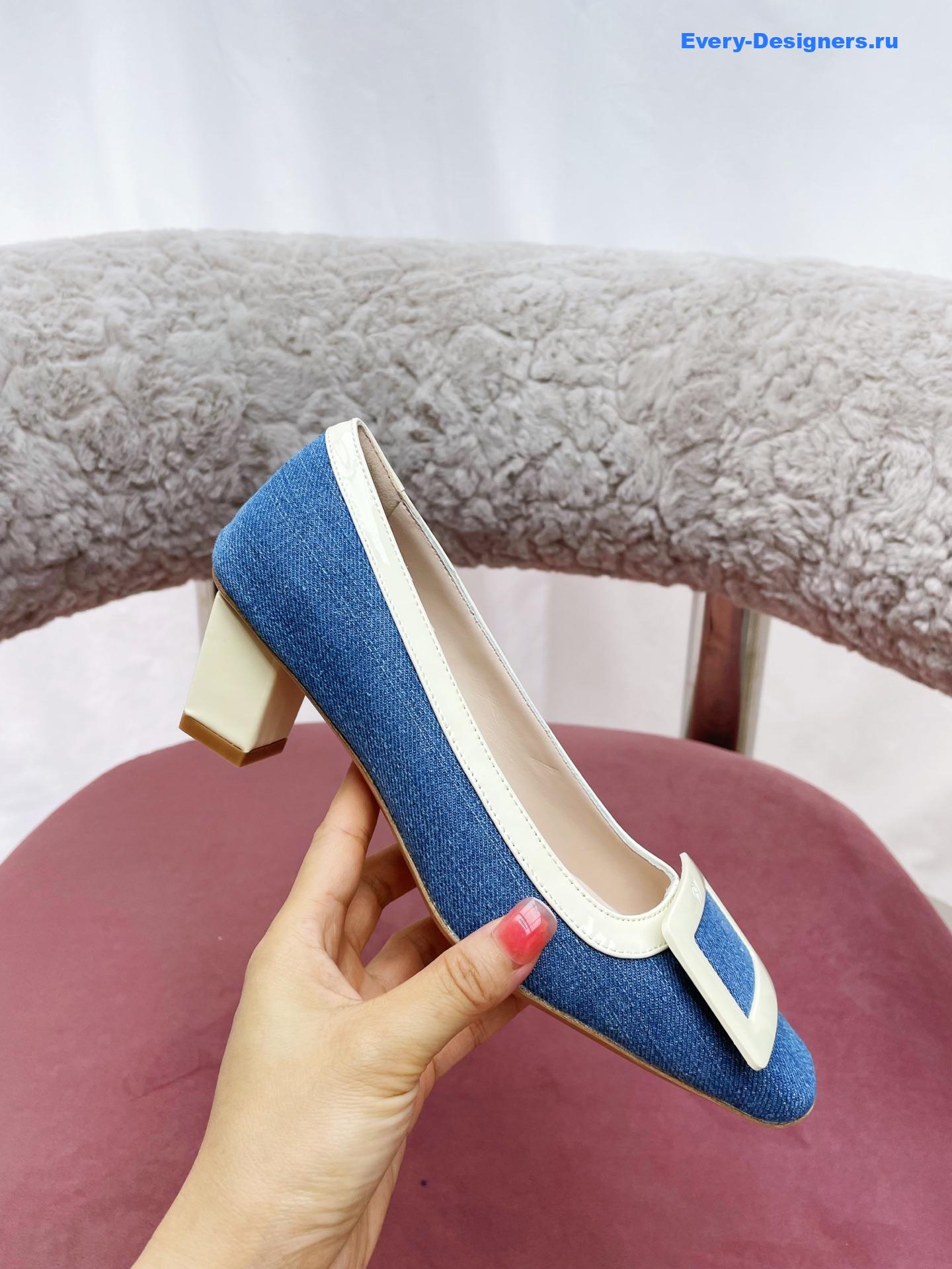 roger u1u1er denim pumps
