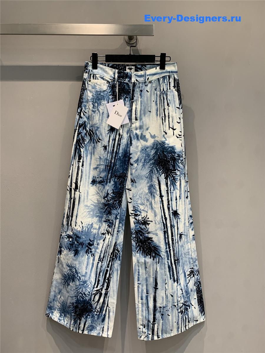 D10r ink bamboo wide-leg jeans