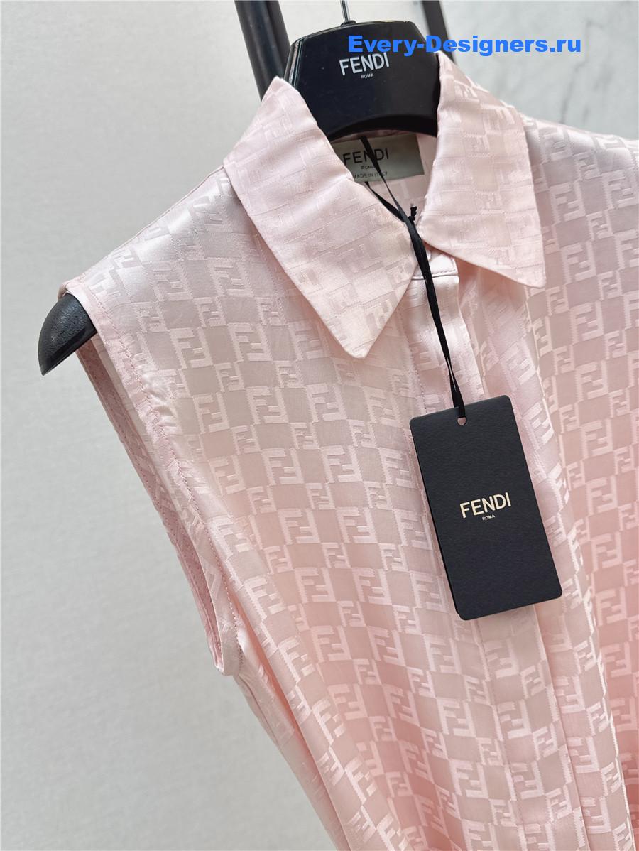 F**di pink bow-detail dress
