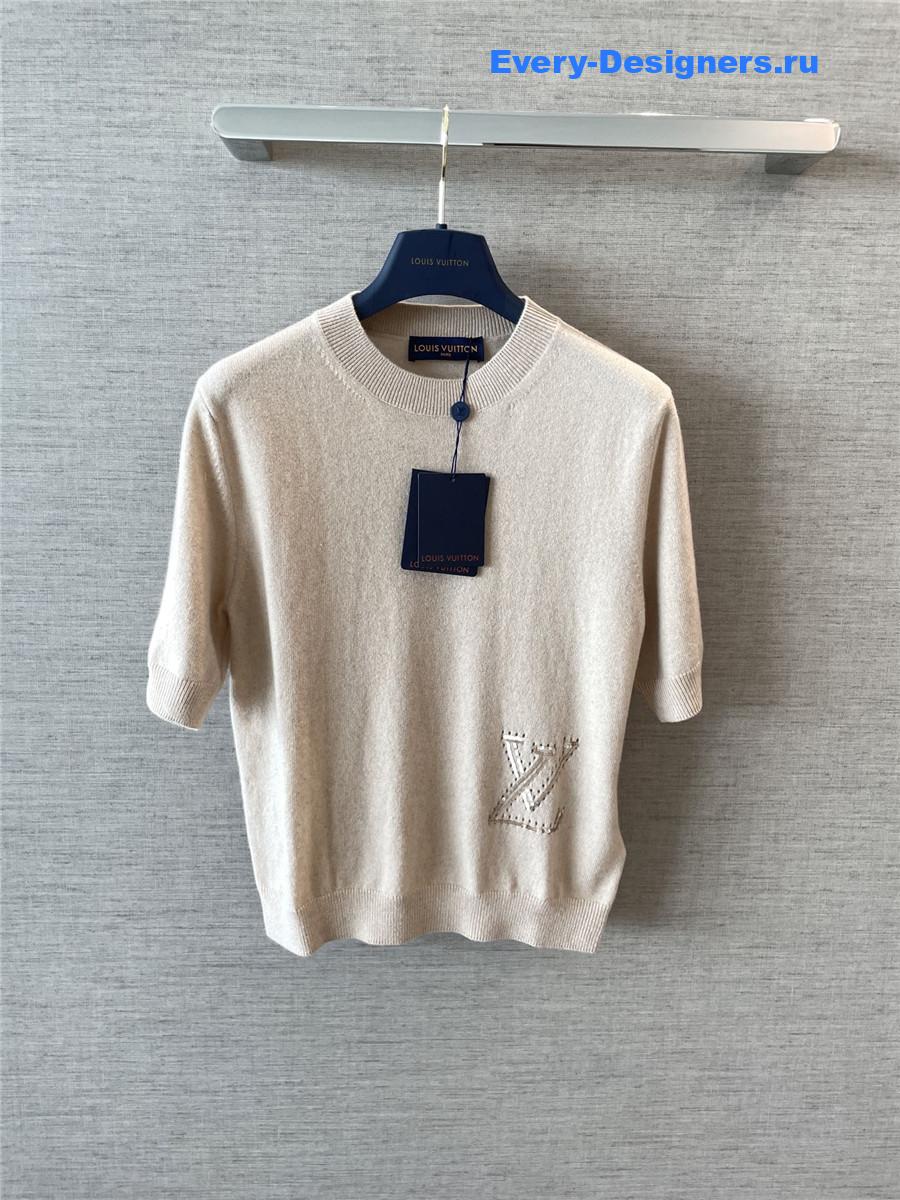 l0vis Vvtt0n beige sequin knit top
