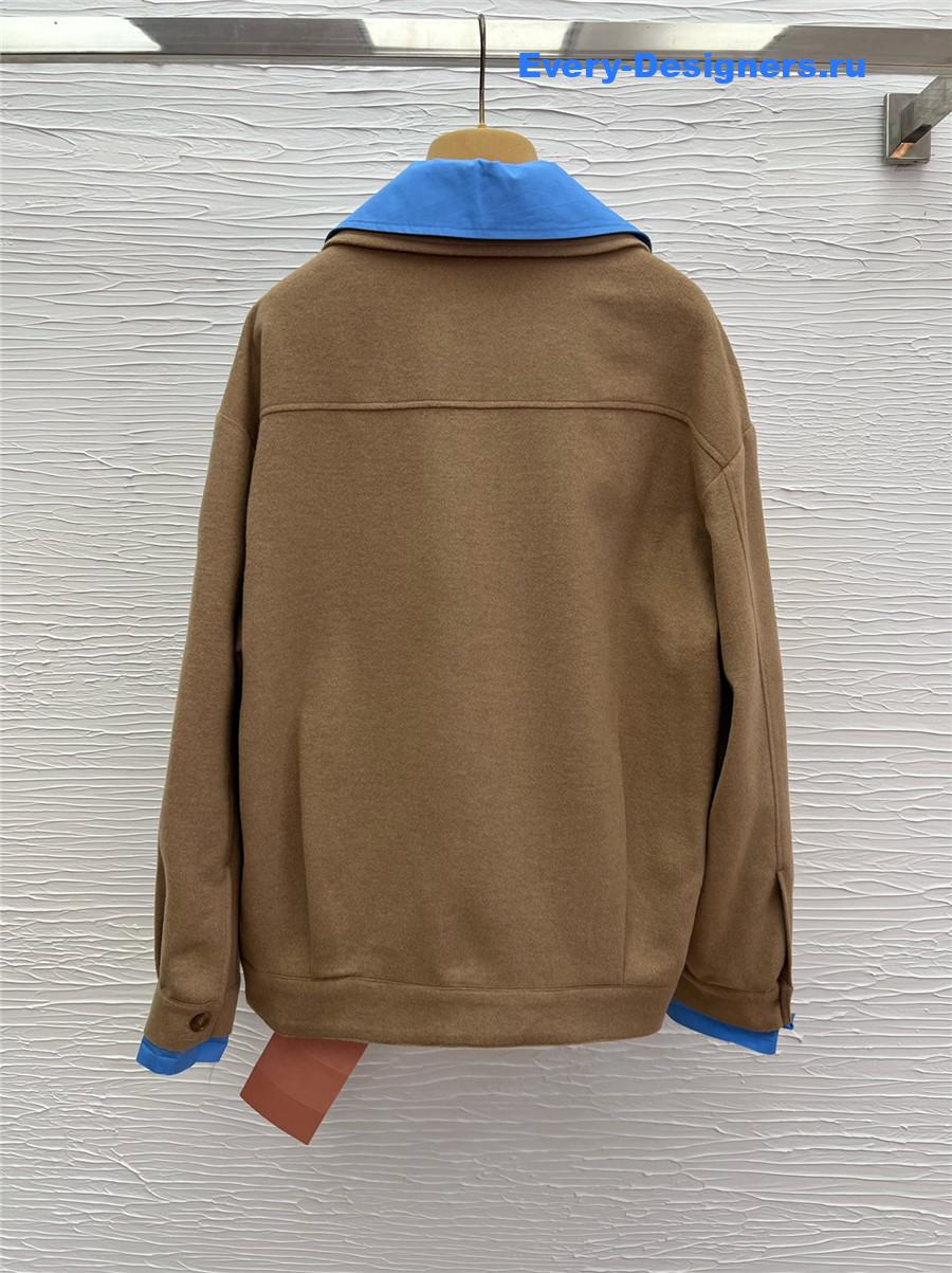 Miu Miu Camel-Hair Blouson Jacket