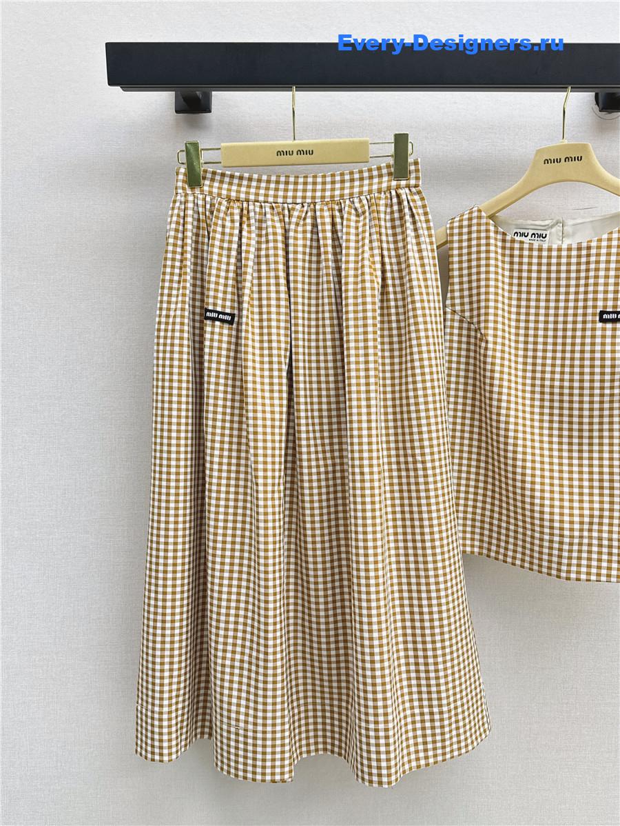 Miu Miu Checked Sleeveless Set