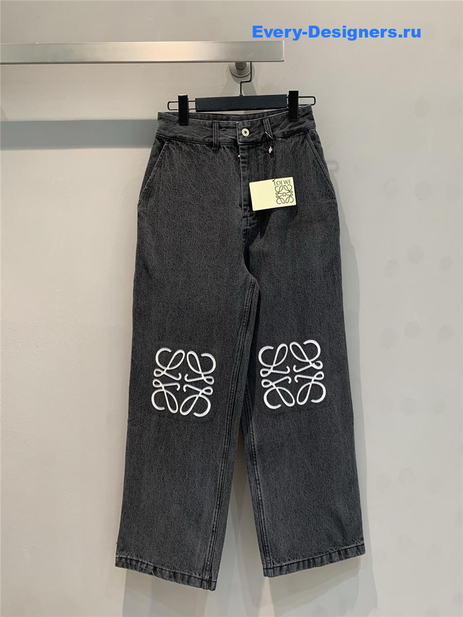 L0ew* dark gray anagram jeans