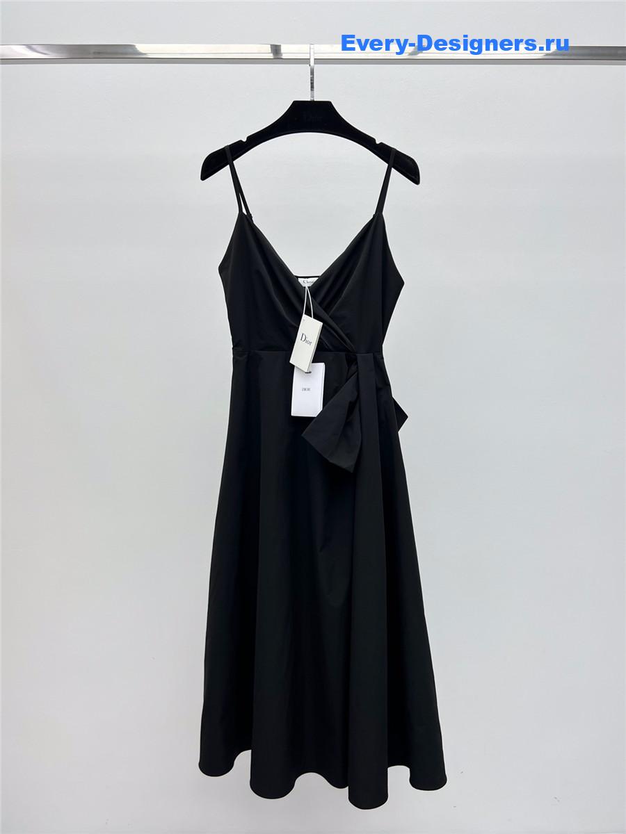 D10r black wrap midi dress