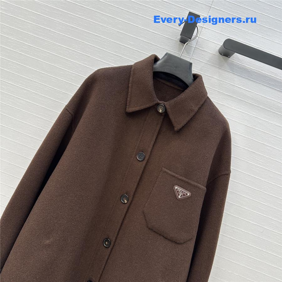 Pra*a bull denim shirt brown