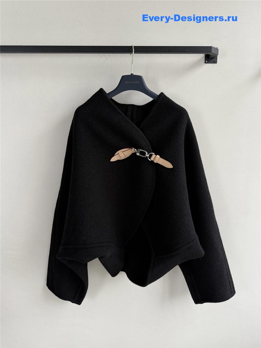 l0vis Vvtt0n black cape coat
