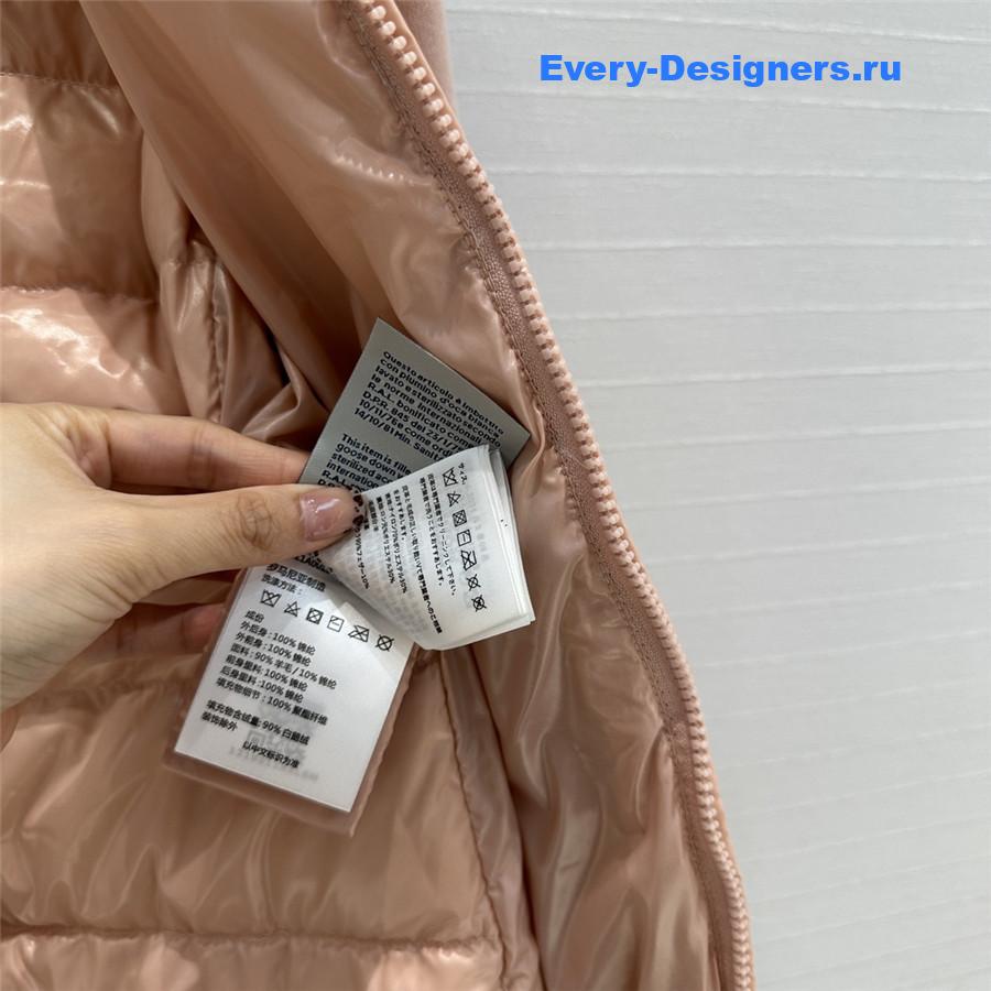 Moncler Pink  Padded Wool Cardigan